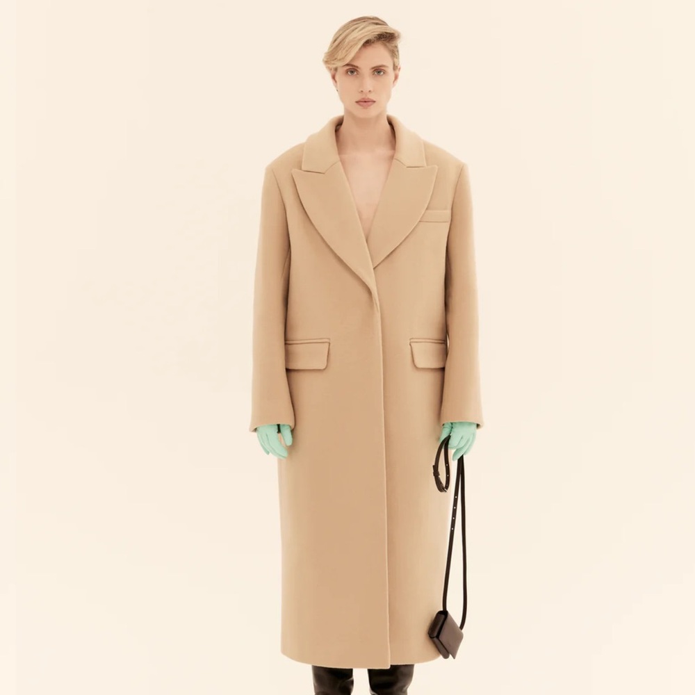 CHOUX Classy oversized coat, Size Medium, Griege. All Wool Coat. - Picture 10 of 10